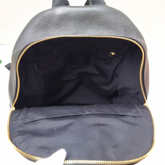Coach Black Pebbled Leather Zipper Pocket Top Handle Backpack main image 13